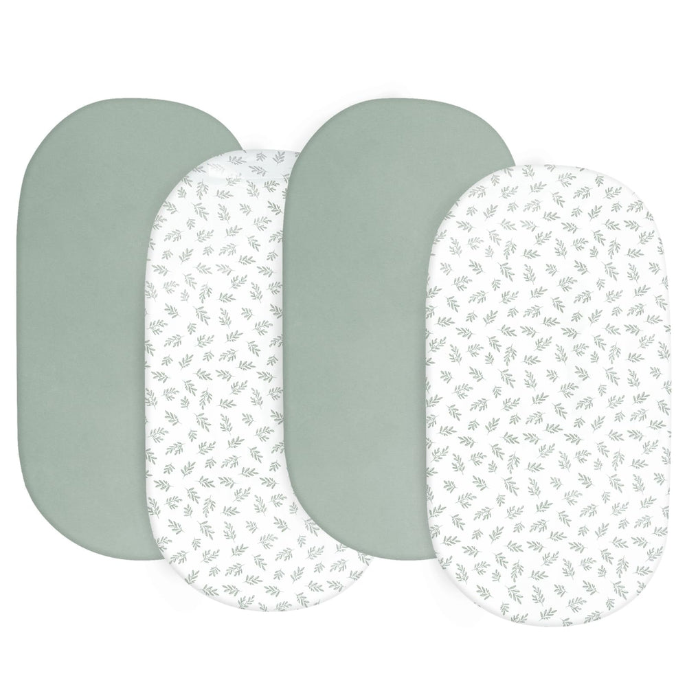 Biloban bassinet sheets fit 4moms Mamaroo snugly for secure sleep.