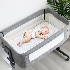 Biloban bassinet sheets display universal fit across Graco SmartSense, AMKE, Yacul, Cloud Baby, VaVaSoo.