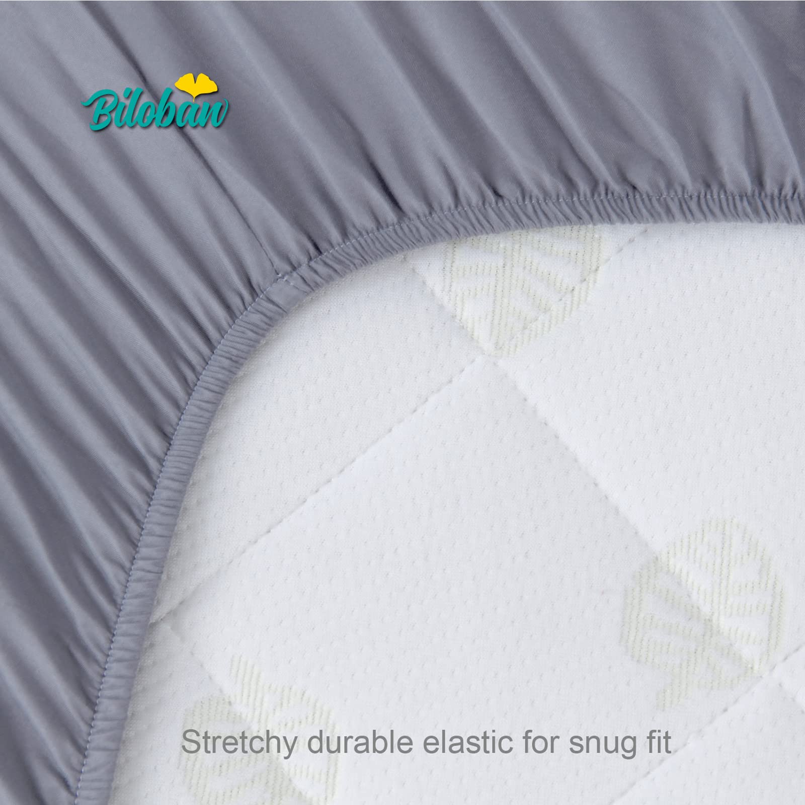 Biloban bassinet sheets rectangle-fit demonstrates snug elastic edge for secure bassinet surface