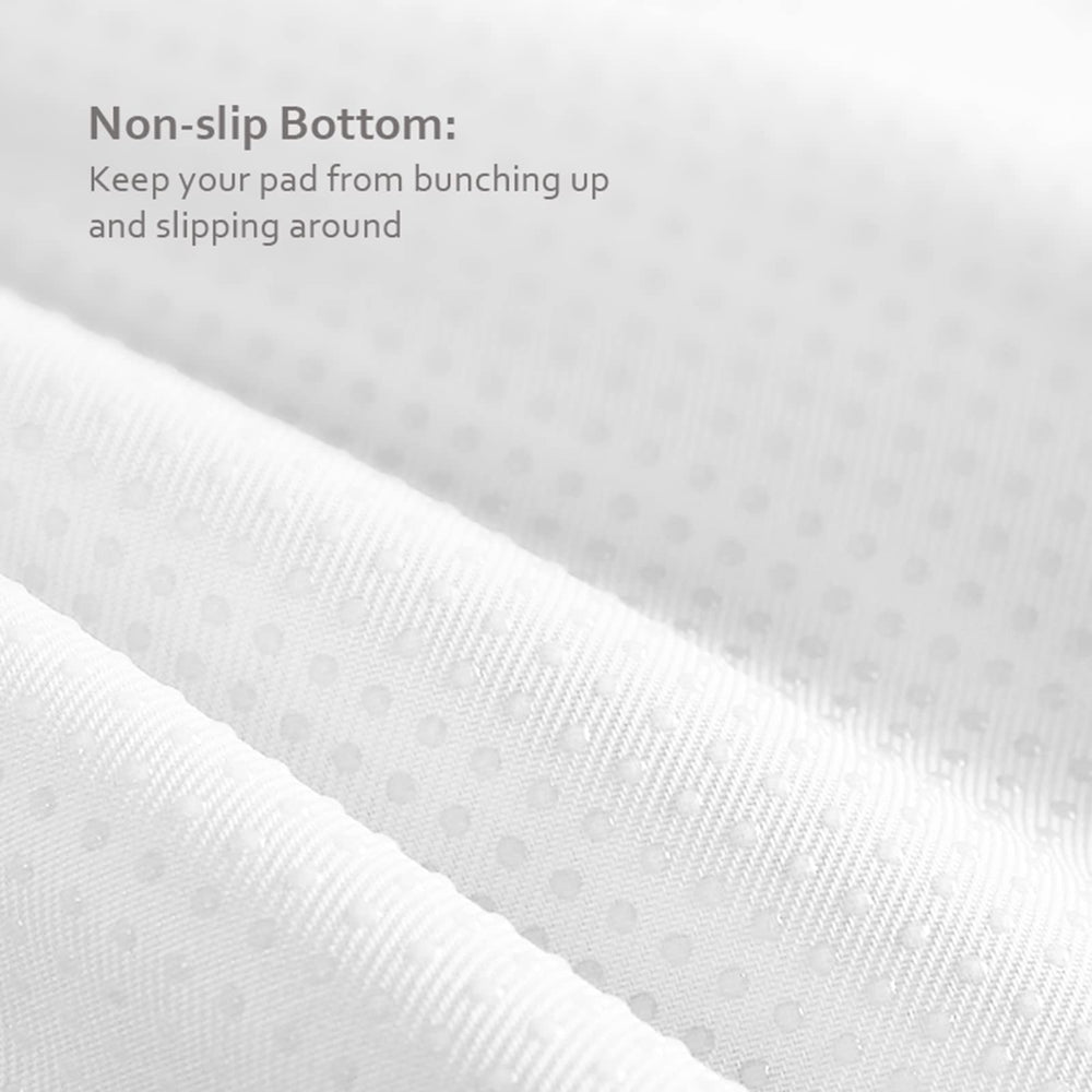 Biloban bed pad cross-section demonstrates moisture-absorbent layer