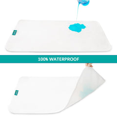 Biloban changing pad liner offers a soft cotton surface for baby skin.
