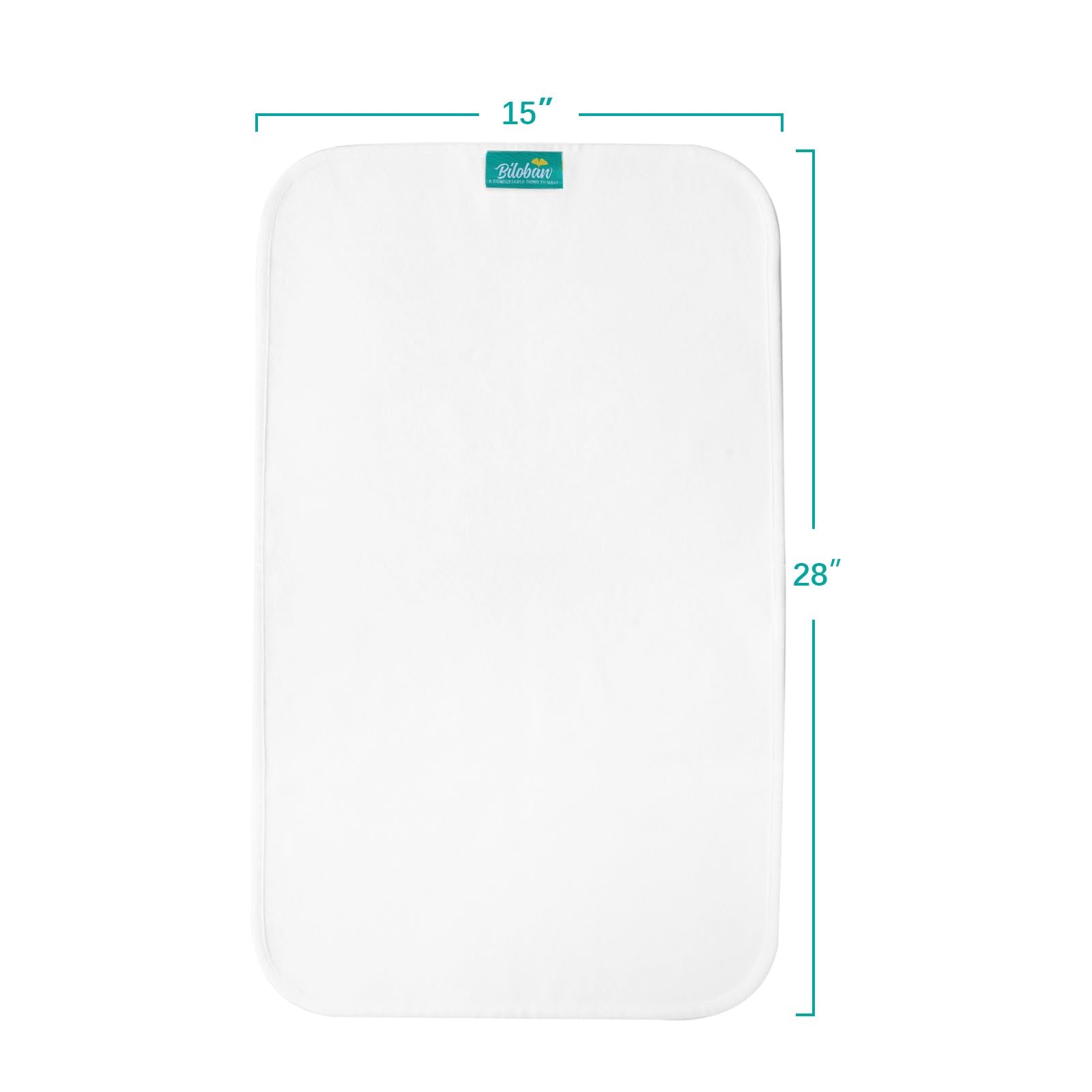 Biloban changing pad liners on changing table displaying full coverage and protection