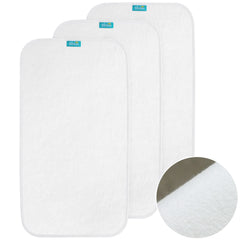 Biloban changing pad liners top view showing waterproof surface for easy cleanup