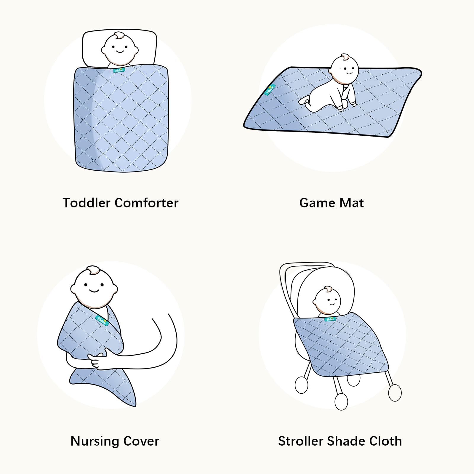 Biloban comforter close-up demonstrates durable stitching and easy care after washes