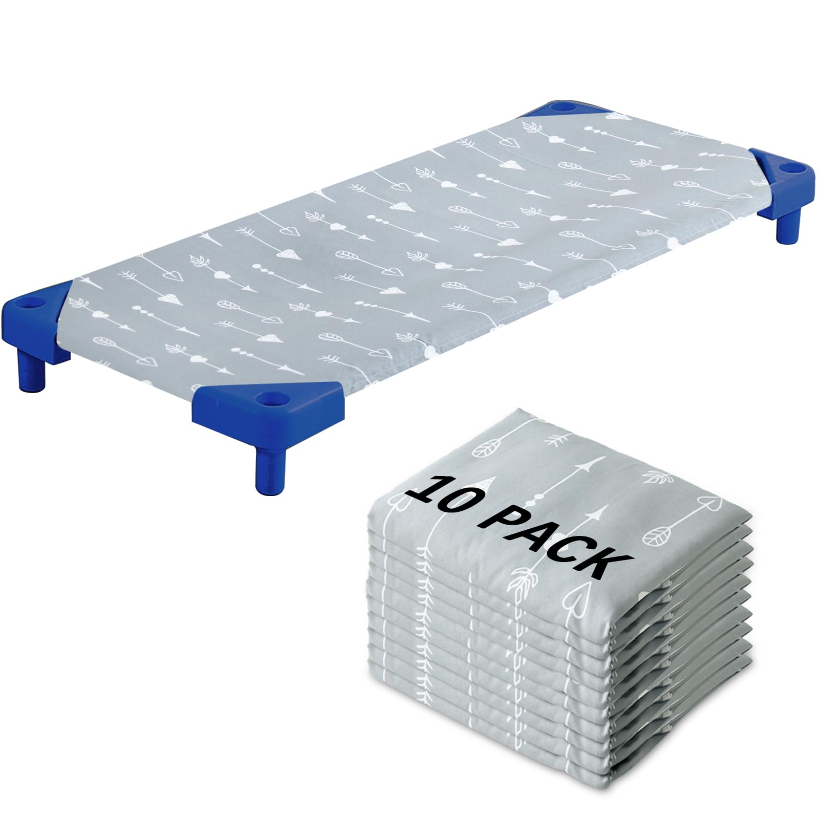 Biloban cot sheet 23x51 standard pack shown for daycare use