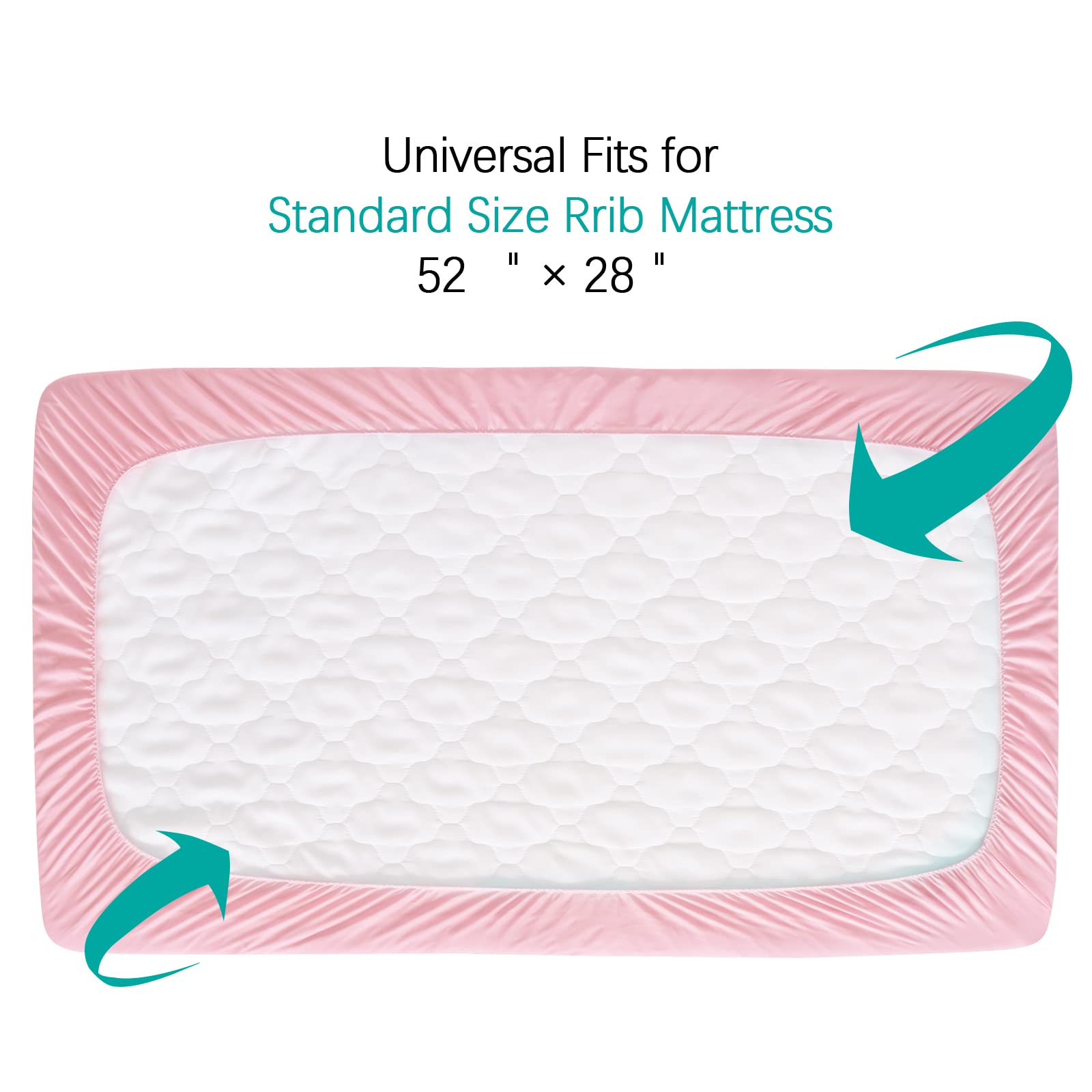 Biloban crib mattress protector closeup microfiber highlights a gentle skin-friendly surface.