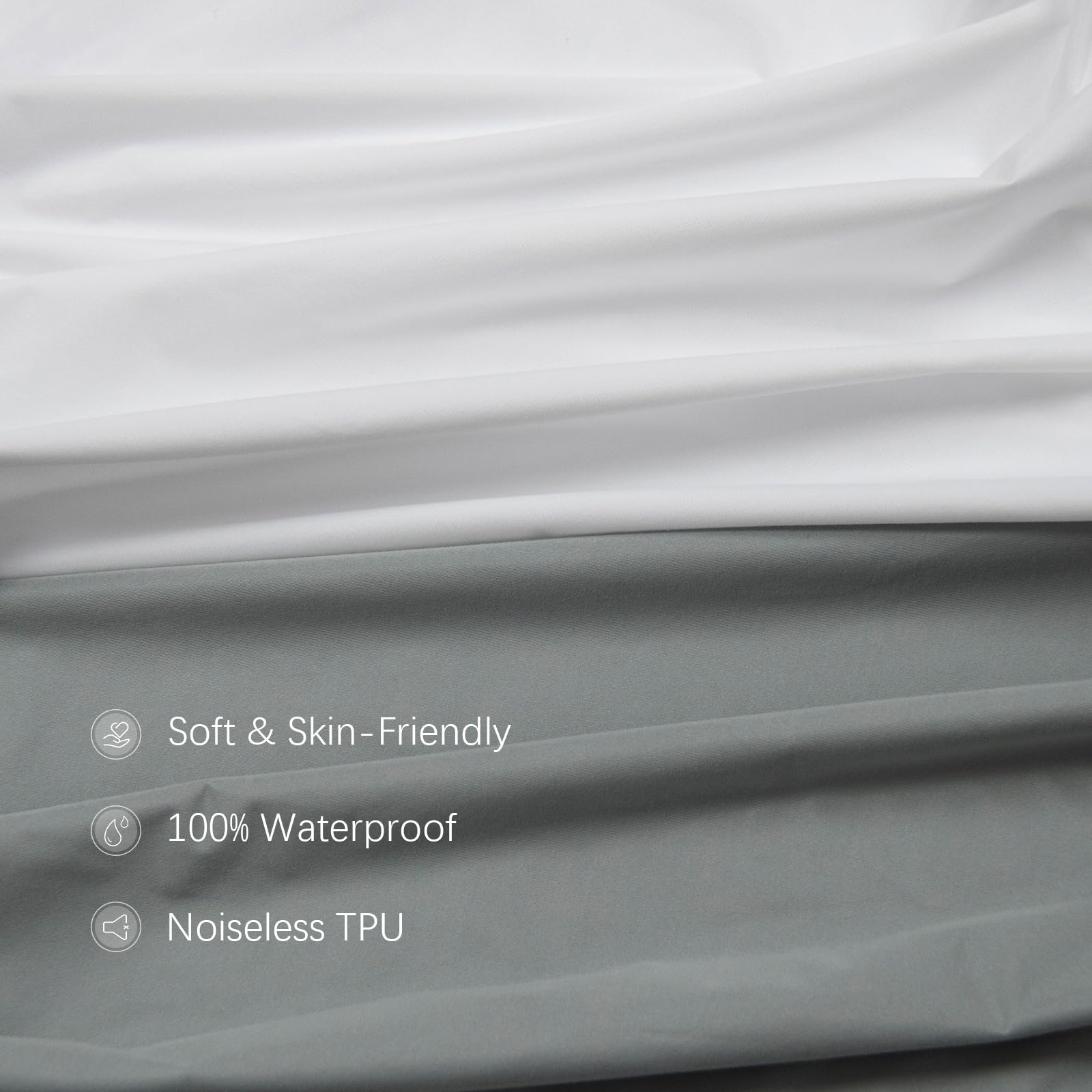 Biloban fitted sheet with elastic band for secure crib fit.