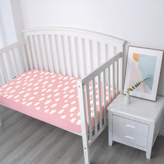 Biloban crib sheet soft polyester-knit delivers a cozy touch during naps.