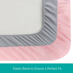 Biloban crib sheet washable pre-shrunk offers easy care and lasting fit.