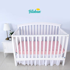 Biloban ultra-soft microfiber crib sheet provides gentle, comfortable touch.