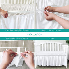 Biloban four-sided surround keeps skirt in place without lifting the mattress.