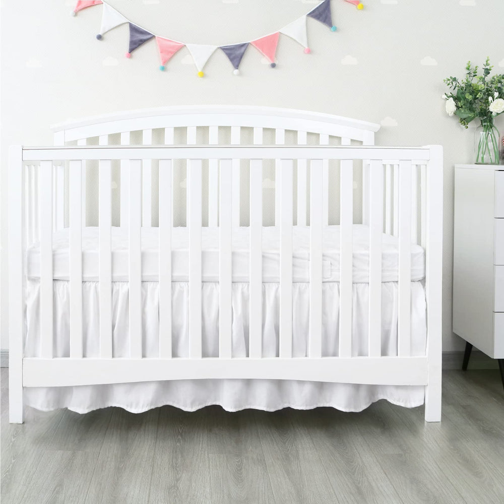 Biloban machine-washable crib skirt stays soft after every wash.