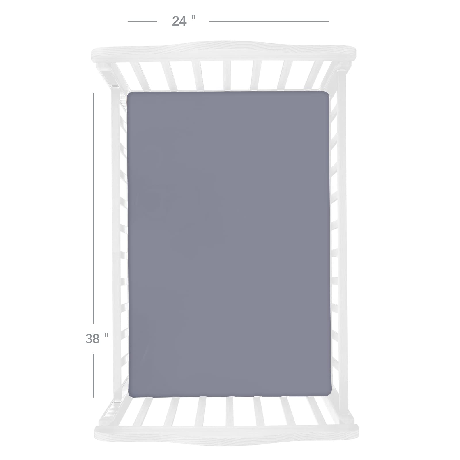 Biloban four-pack mini crib sheets with elastic-fit demonstrate snug corners for secure sleep