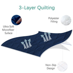 Biloban Joovy Travel Cot sheet features soft quilted fabric for cozy naps on the go.