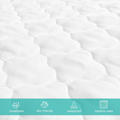 Biloban machine-washable crib mattress protector for easy cleanup.