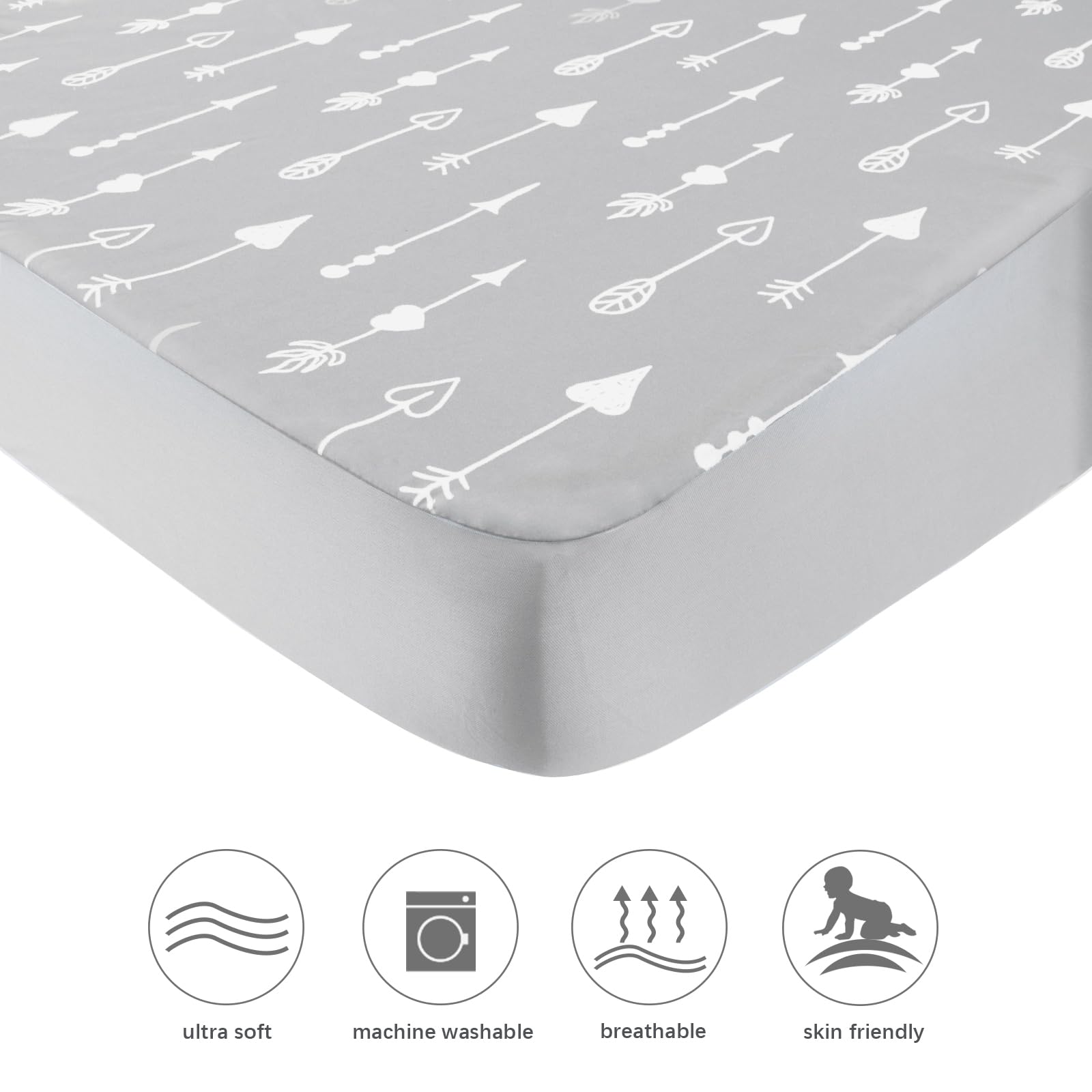 Biloban machine-washable sheets with care label — easy cleanup after play