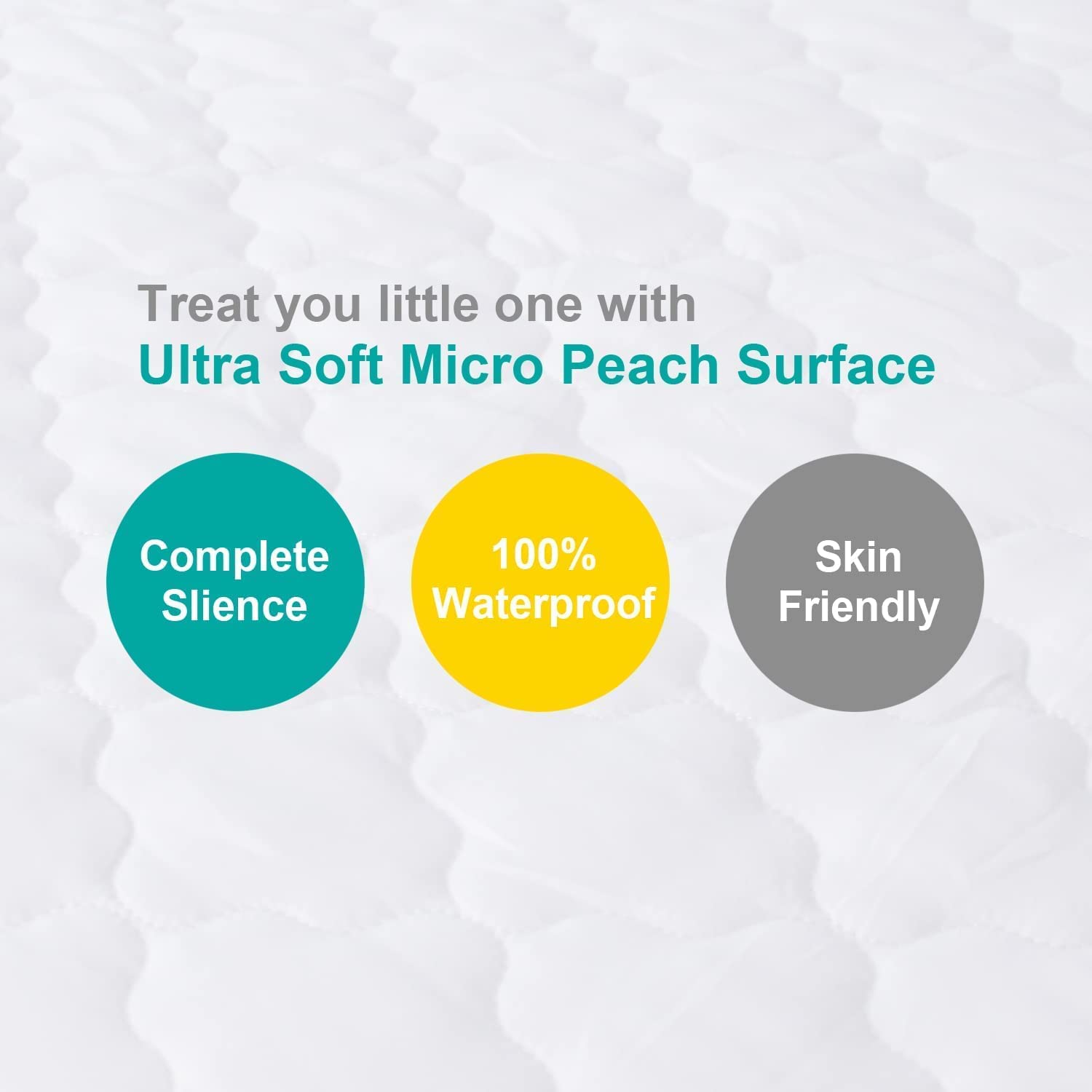 Biloban white protector fits mini crib and creates a clean nursery setup.