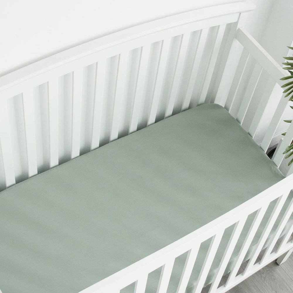 Biloban mini crib sheet breathable microfiber keeps baby comfortable through naps and play.