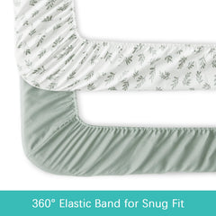 Biloban mini crib sheet four-pack design offers easy rotation and mattress protection.
