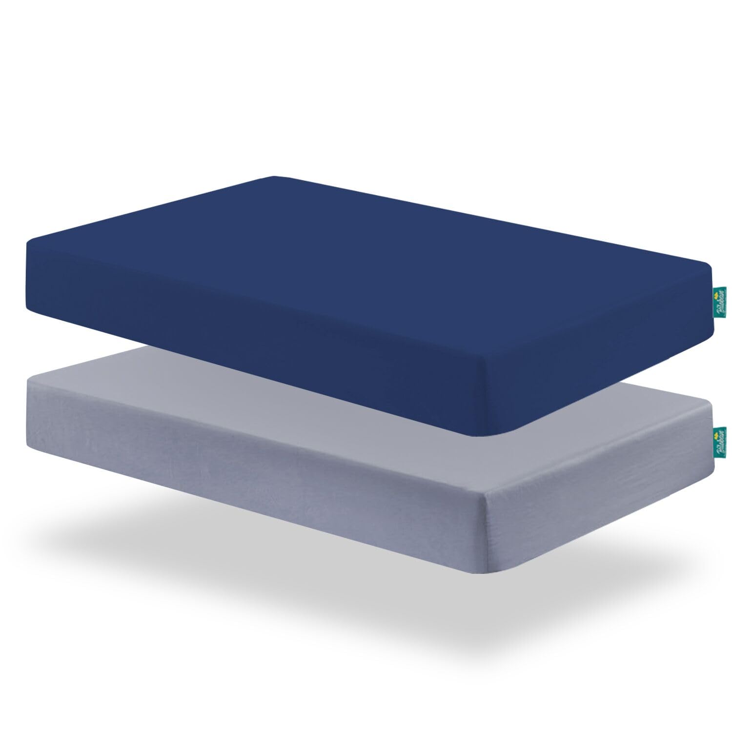 Biloban mini crib sheets snug elastic edge securely fit 38x24 mattress.