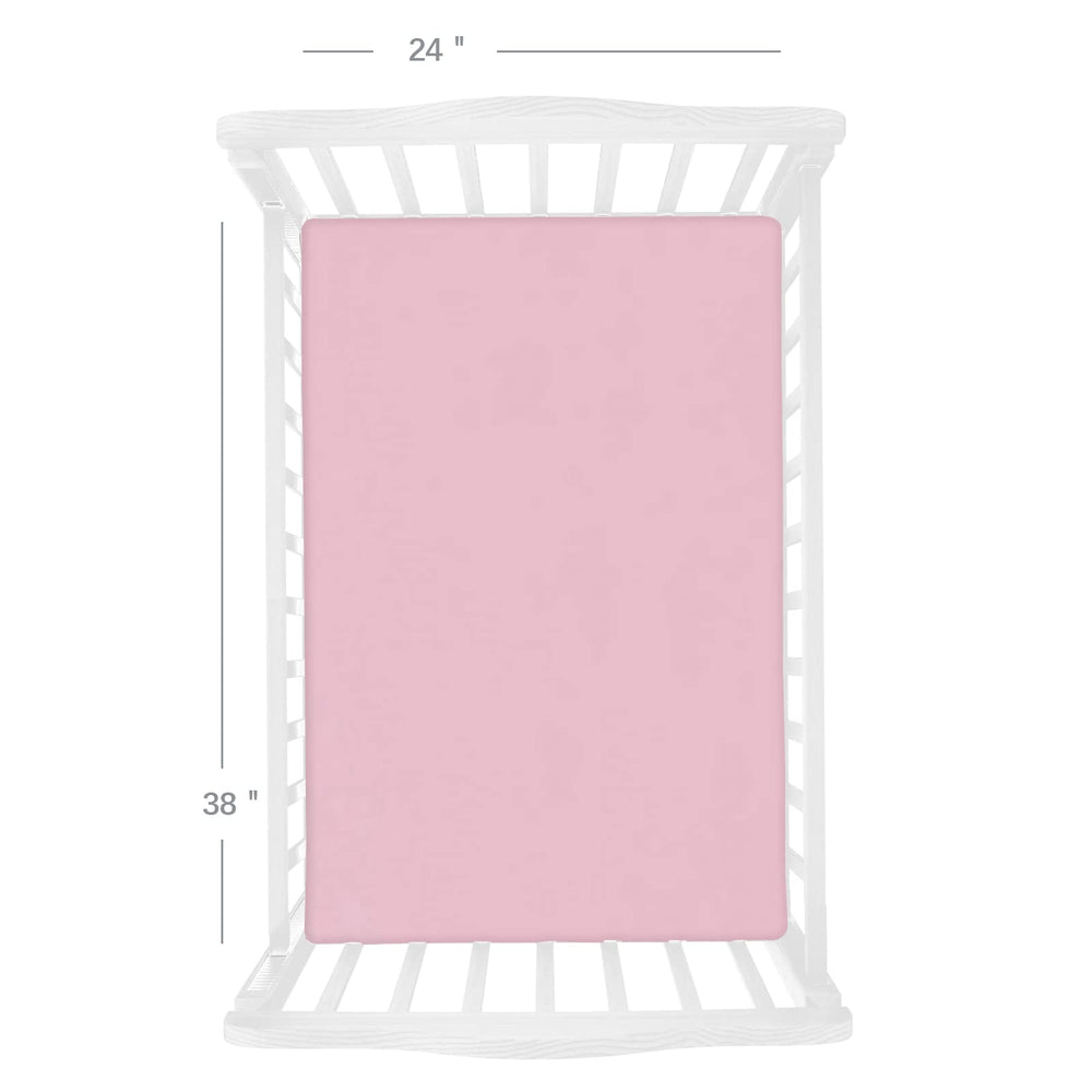 Biloban elastic-band-fit mini-crib-sheets ensure secure mattress coverage without slip.