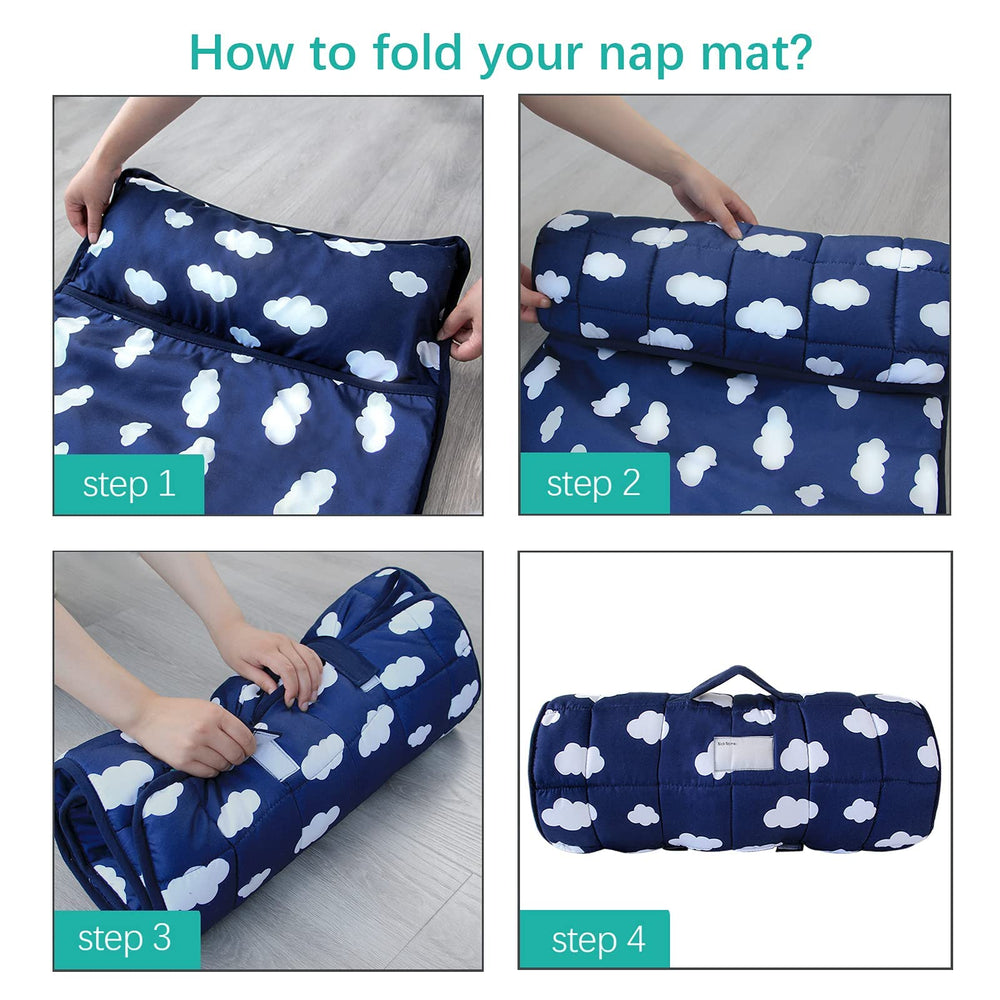 Biloban nap mat lightweight portable design suitable for daycare spaces.