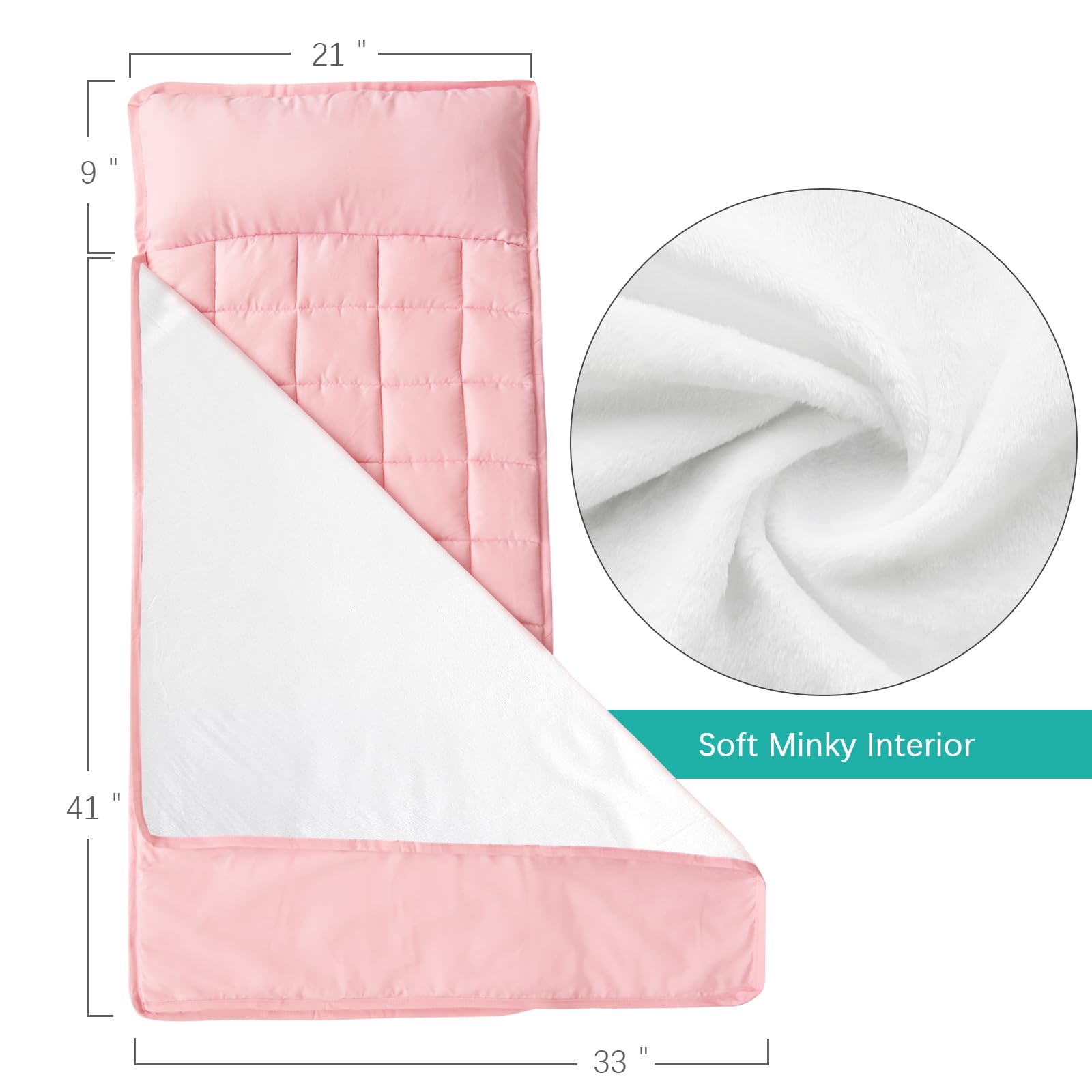 Biloban nap mat durable fabric with hook-and-loop closure for secure packing