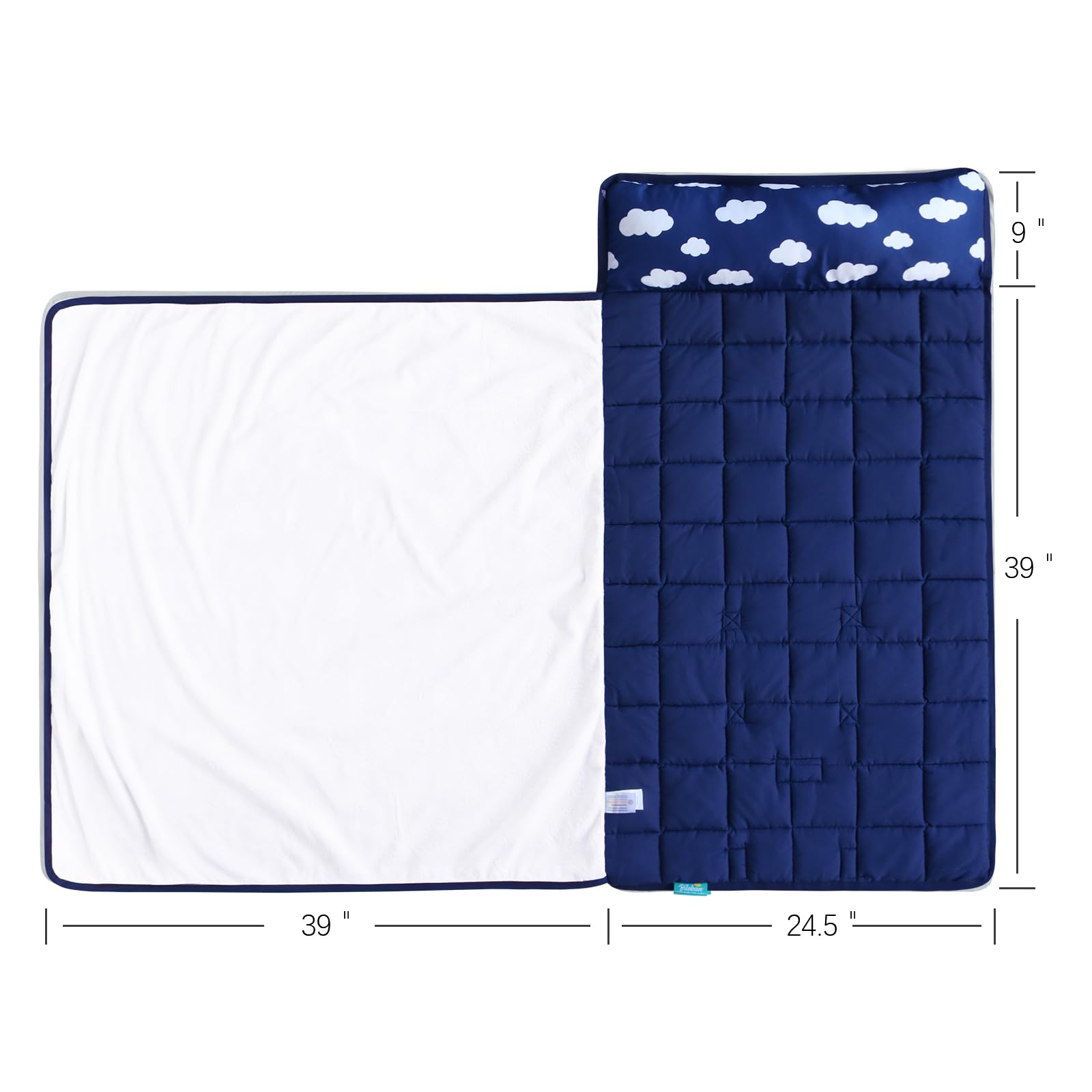 Biloban nap mat on Joovy Travel Cot shows compatibility for on-the-go preschool naps.