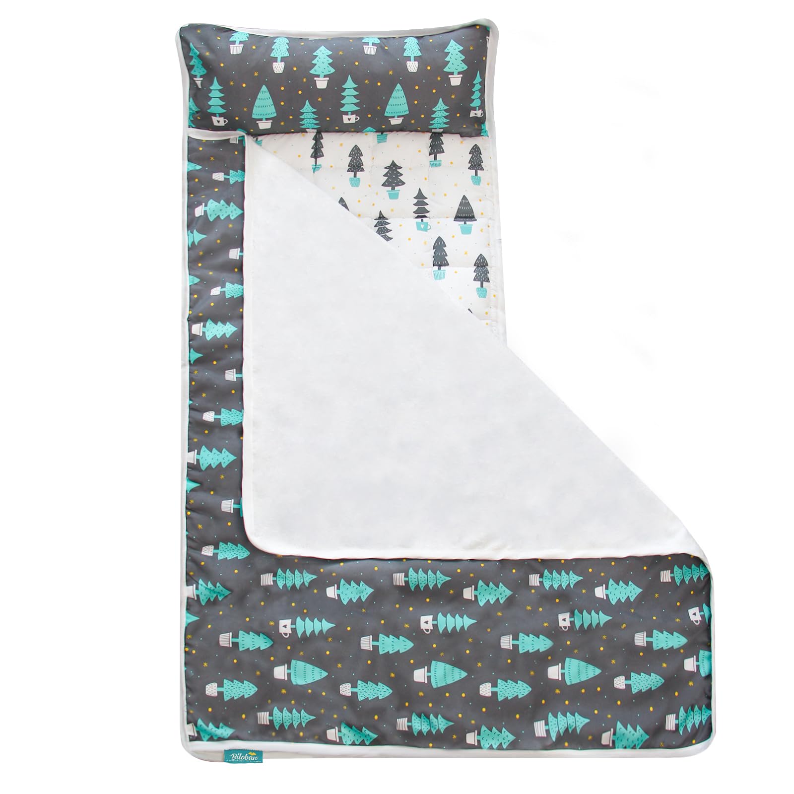 Biloban nap mat with pillow and blanket included for built-in comfort