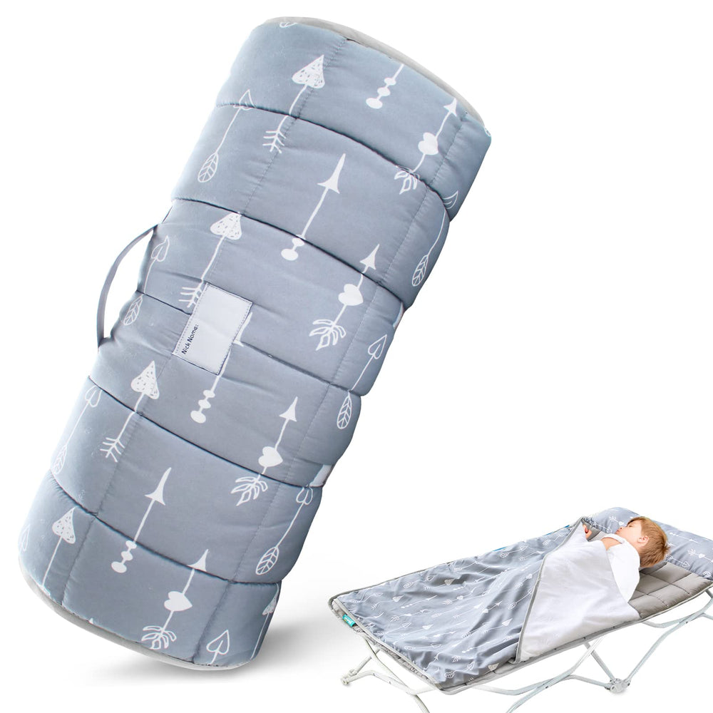 Biloban nap mat Regalo-fit shows snug compatibility with portable cots for cozy naps.