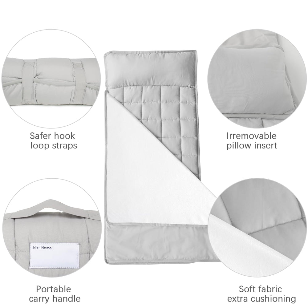 Biloban nap mat arrow grey is machine washable for easy cleaning.