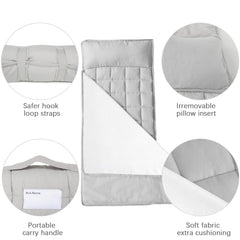 Biloban nap mat arrow grey is machine washable for easy cleaning.