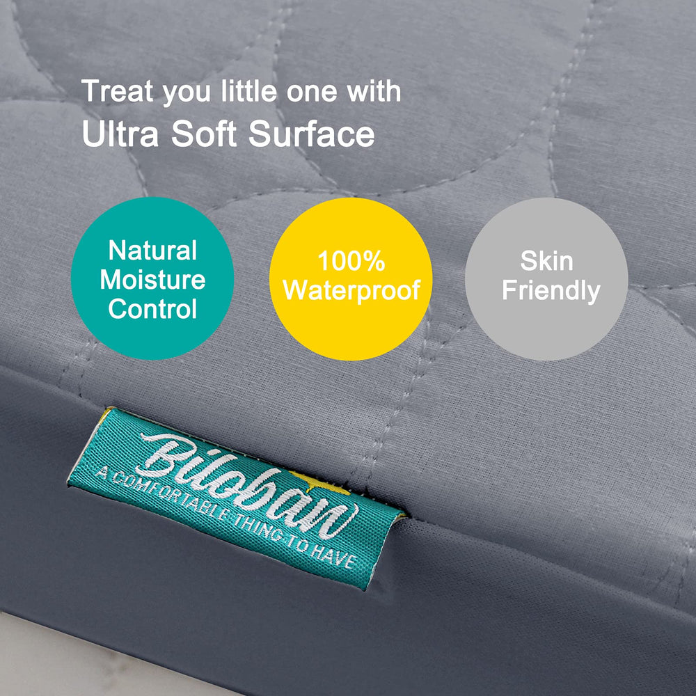 Biloban noiseless soft-cover capture highlights quiet sleeping surface for comfort.