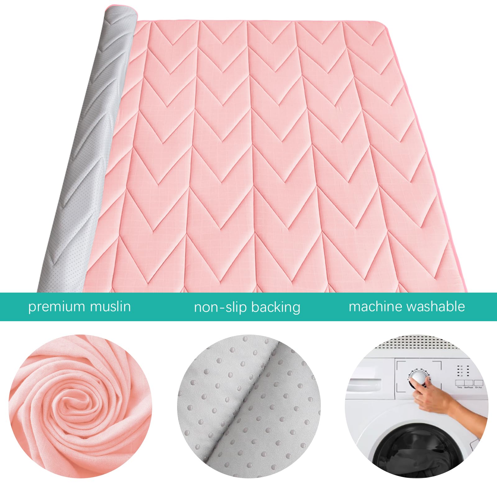 Biloban anti-slip back ensures stable footing during floor play.