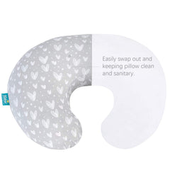 Biloban nursing pillow cover 100% jersey cotton texture illustrating breathable comfort