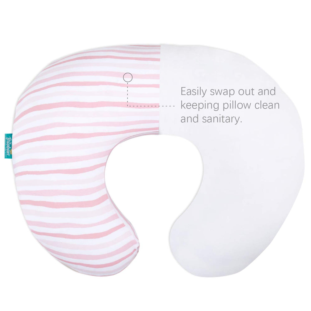 Biloban nursing pillow cover breathable fabric ideal for warm feeding sessions and quick drying.