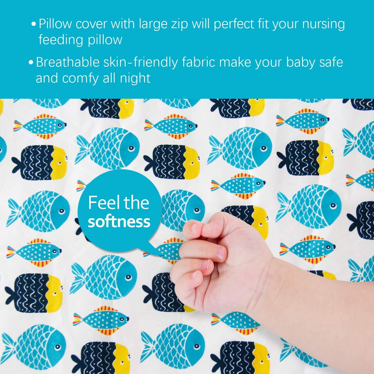 Biloban nursing pillow cover stylish pattern brightens feeding time
