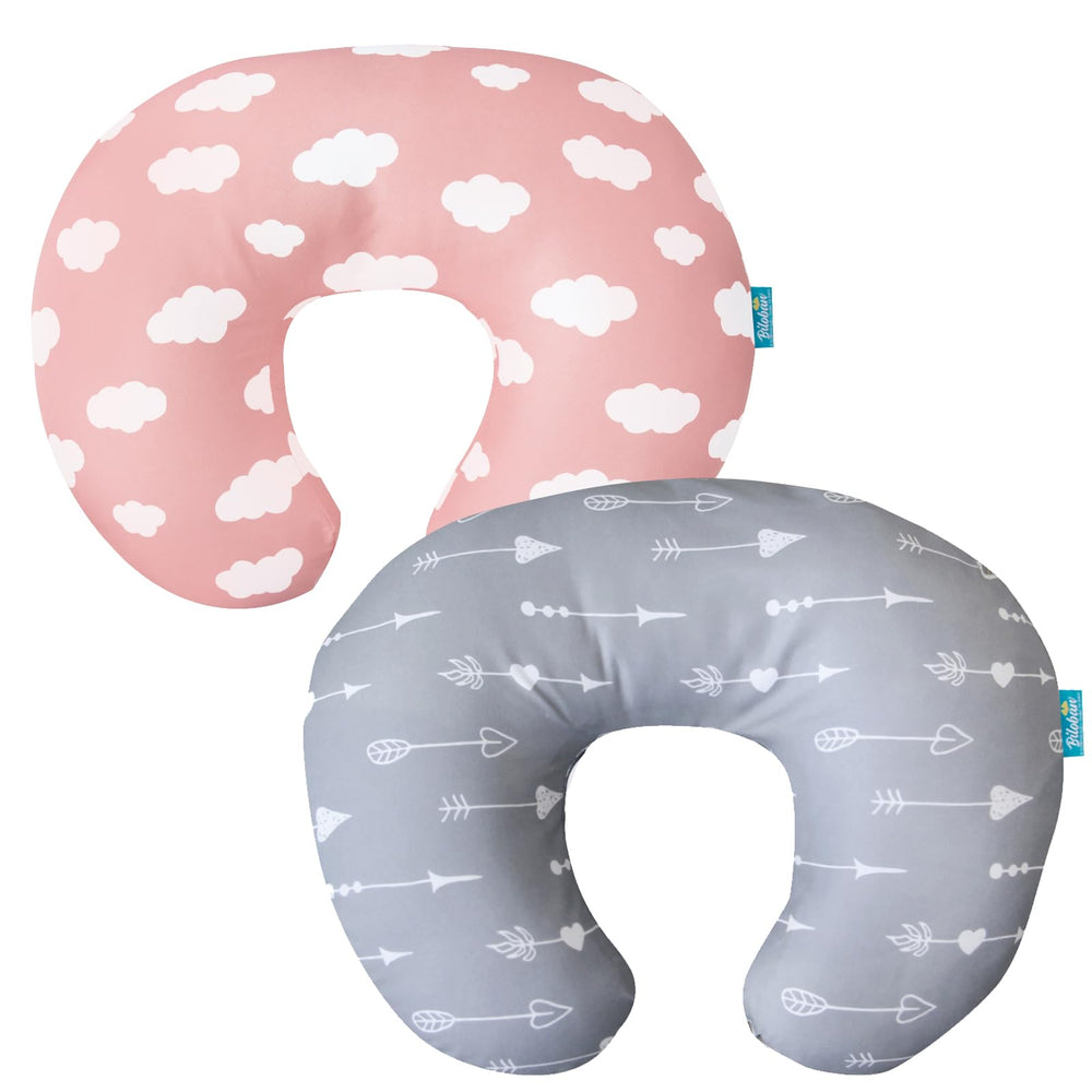 Biloban nursing pillow cover soft texture close-up for toddler skin comfort