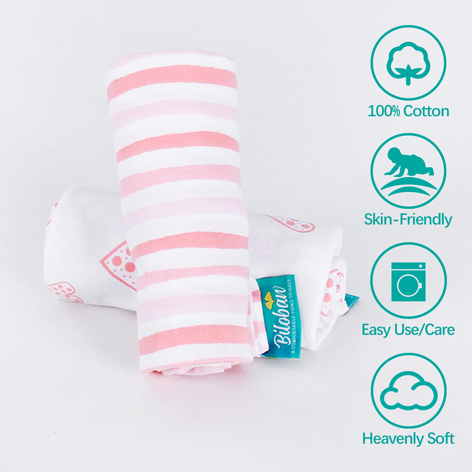 Biloban nursing pillow cover stretched to fit snugly on a Boppy pillow for a secure feel.