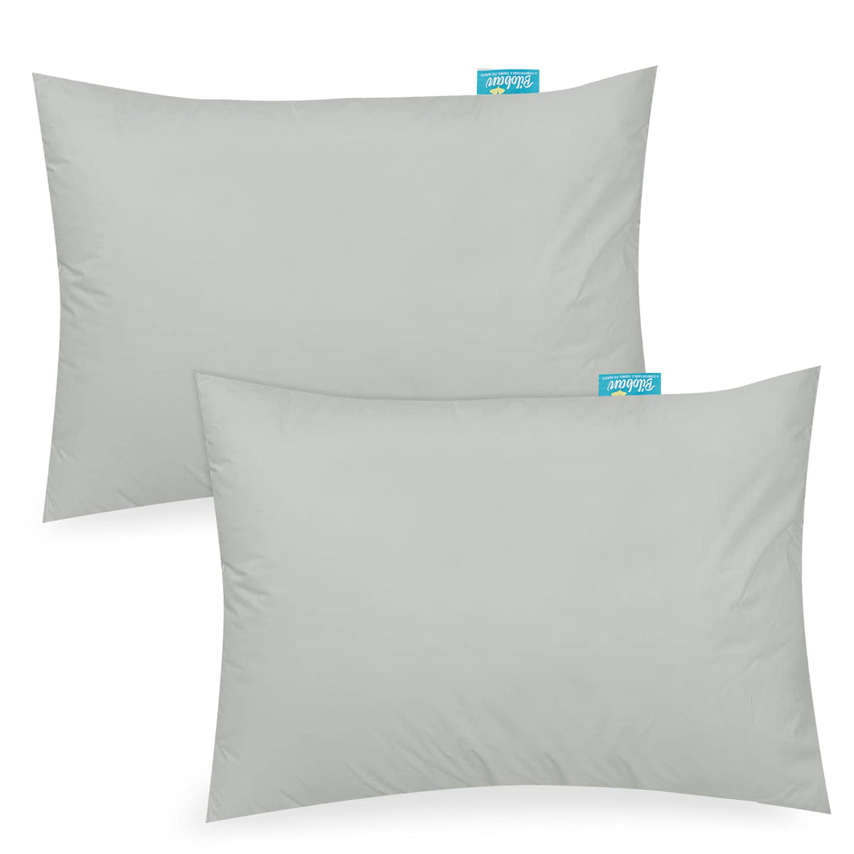 Biloban Organic Cotton Toddler Pillowcase closeup shows soft jersey knit fabric ideal for sensitive skin