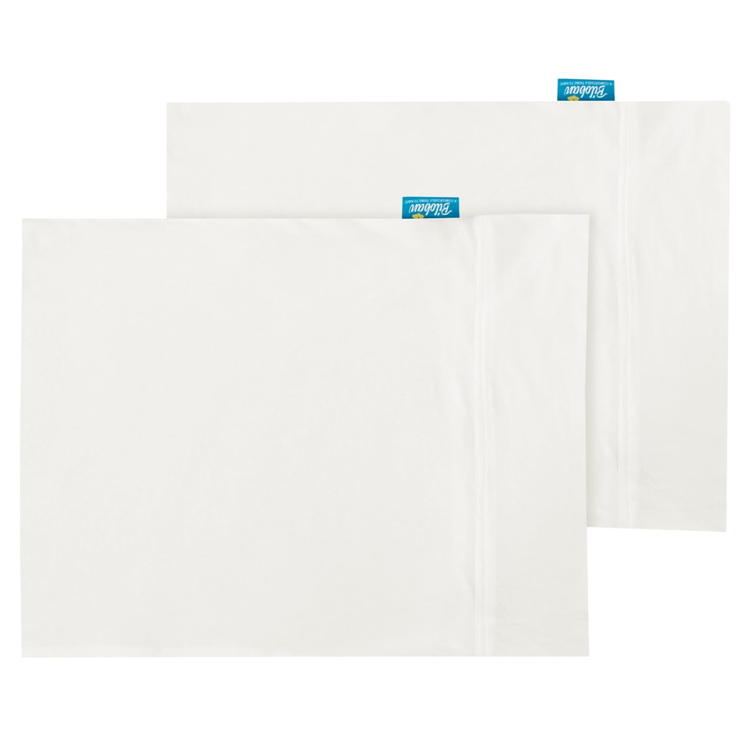 Biloban organic cotton toddler pillowcase cream closeup fabric showing ultra soft texture for gentle sleep
