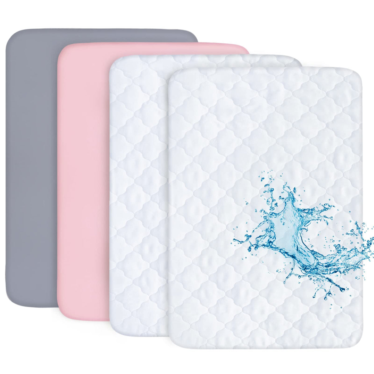 Biloban pack-n-play sheets with elastic band fit ensuring snug, flat surface for baby
