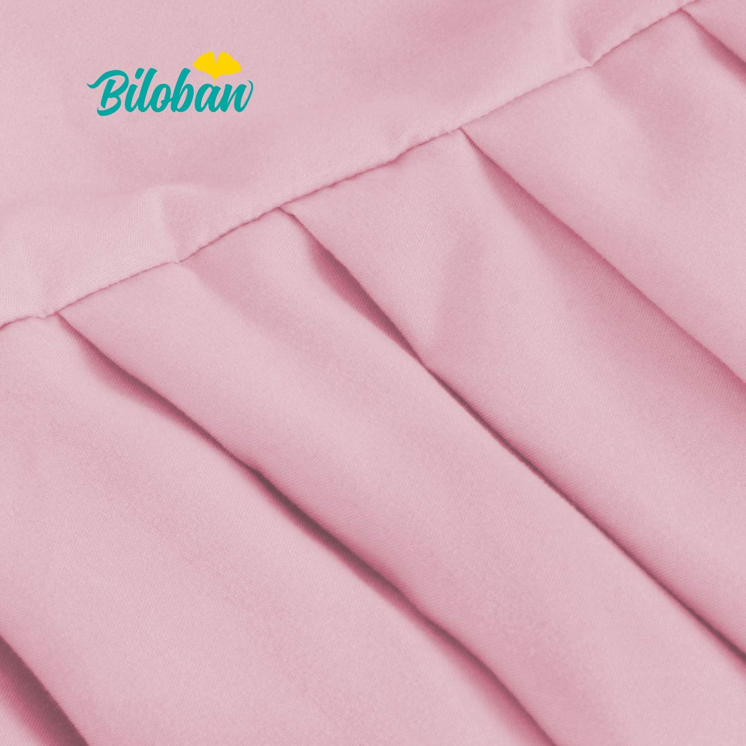 Biloban pink crib skirt ruffle detail highlights decorative finish