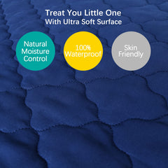 Biloban quiet waterproof backing keeps the crib serene while preventing liquid leaks.