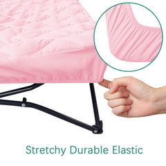 Biloban quilted soft cover provides gentle padding for naps.