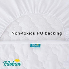 Biloban quilted square mattress pad thick padding provides extra cushioning.