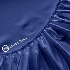 Biloban satin mini crib sheet closeup shows smooth fabric for gentle baby skin.