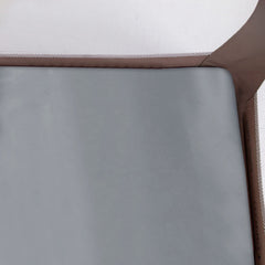 Biloban satin pack-n-play sheet navy folded highlighting durable satin fabric.