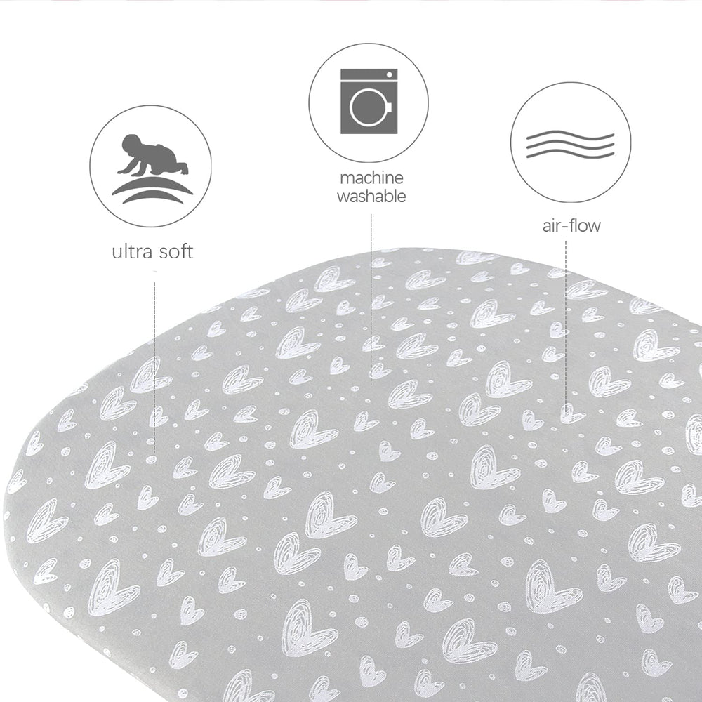 Soft jersey cotton fabric close-up highlighting breathable, gentle surface for baby skin.