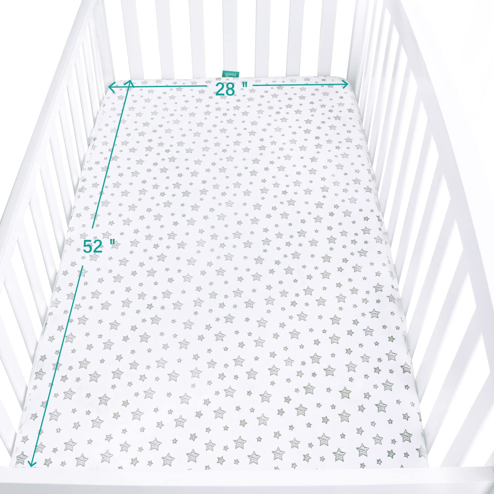 Biloban soft organic cotton crib sheets showcase comfortable texture for play and nap time.